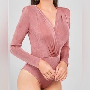 Wrap longsleeve bodysuit
